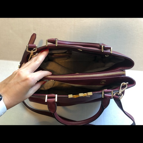 Michael Kors Large Florence satchel one Burgundy - Picture 4 of 6